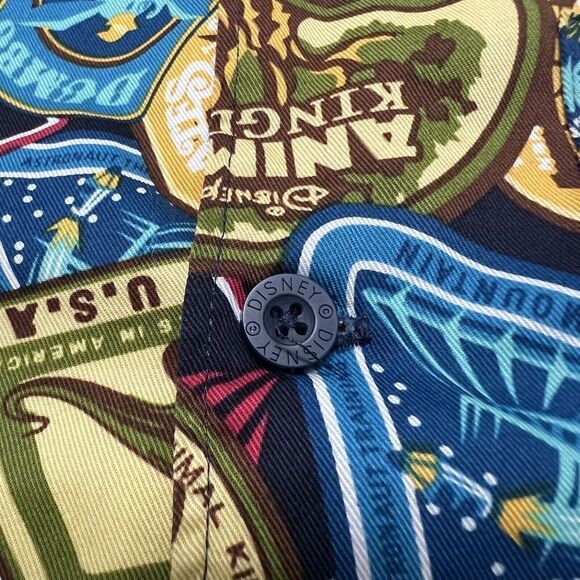 Disney Parks WDW Star Tours Epcot Attraction Patches Button Shirt Size Small NWT - Picture 5 of 9